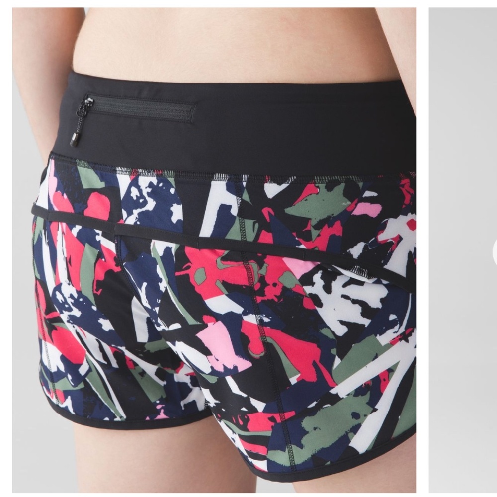 Lululemon Sz 4 Speed Short Pop Cut Boom Juice Multi / Black